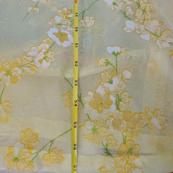 Vintage 1960's/70's Yellow Floral Halter Dress XS - Picture 4 of 16